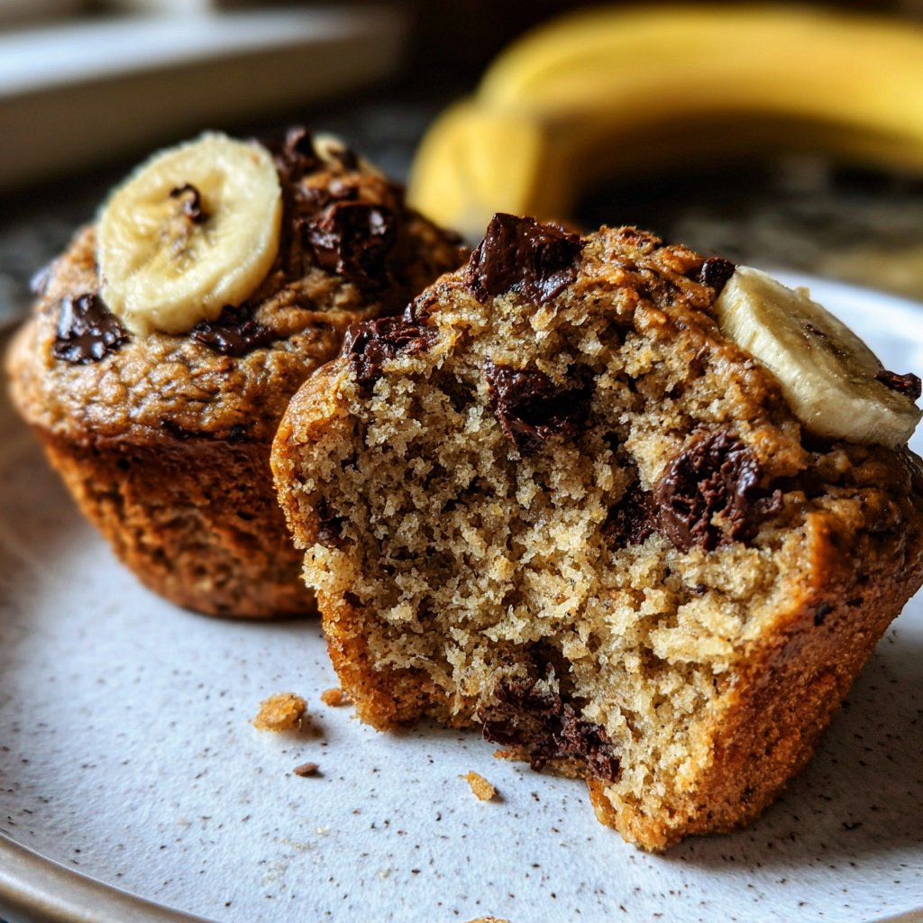 Muffins mit Schokolade und Banane