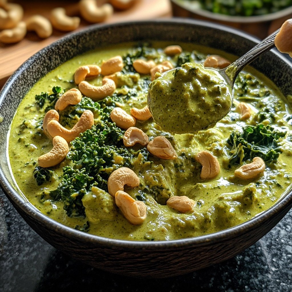 Veganes Grünkohlcurry mit Cashewkernen
