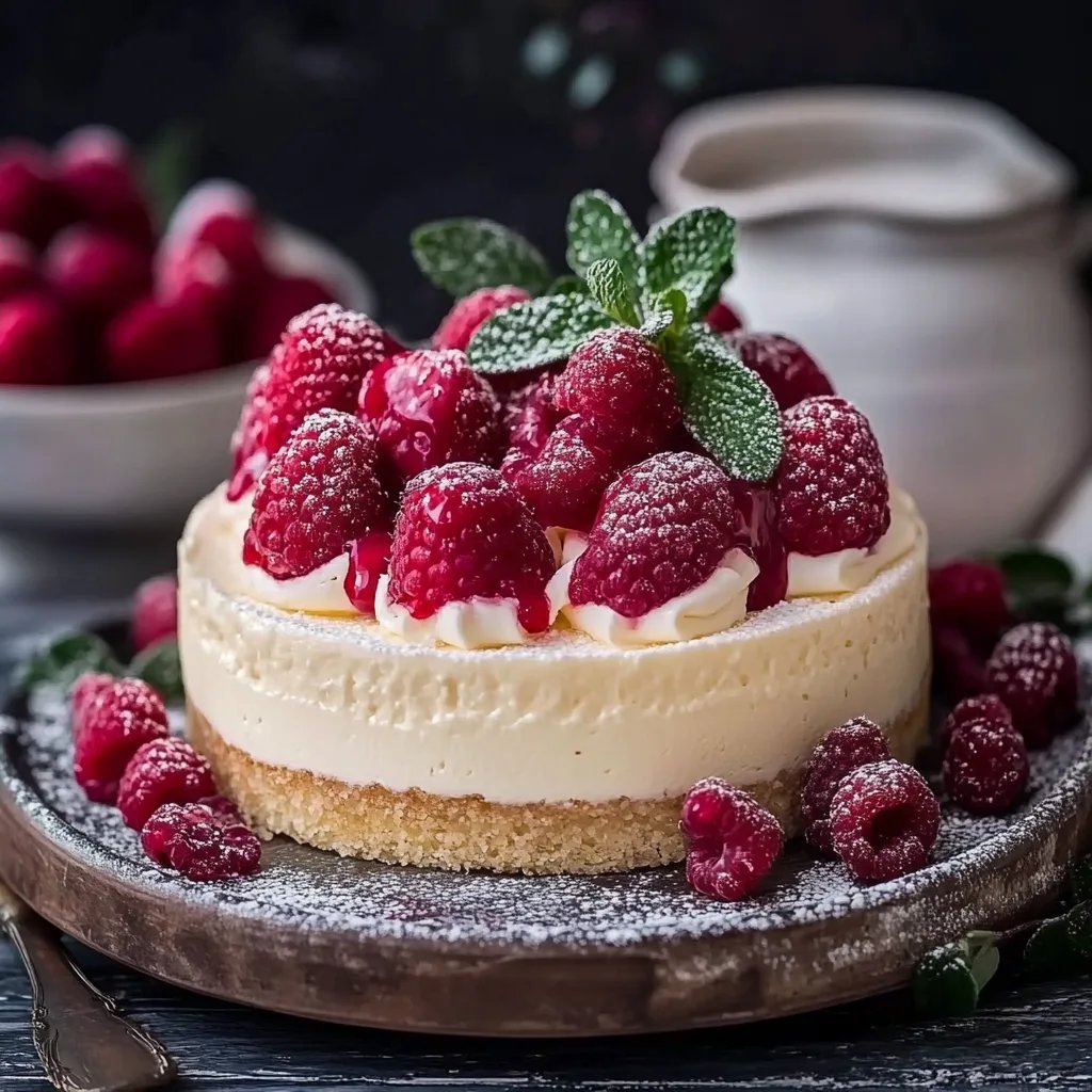 Vanillekipferl Dessert mit Himbeeren