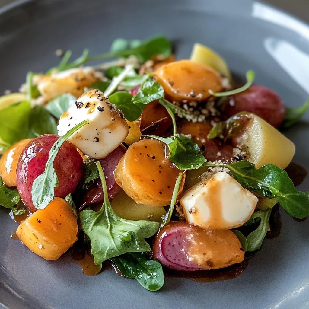 Herbstsalat mit karamellisierten Birnen
