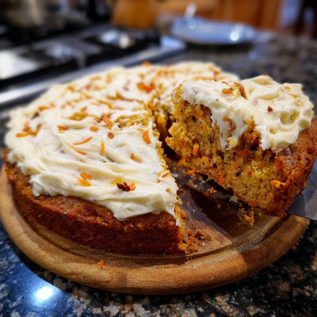 Karottenkuchen Mit Frischkäse Wirbel