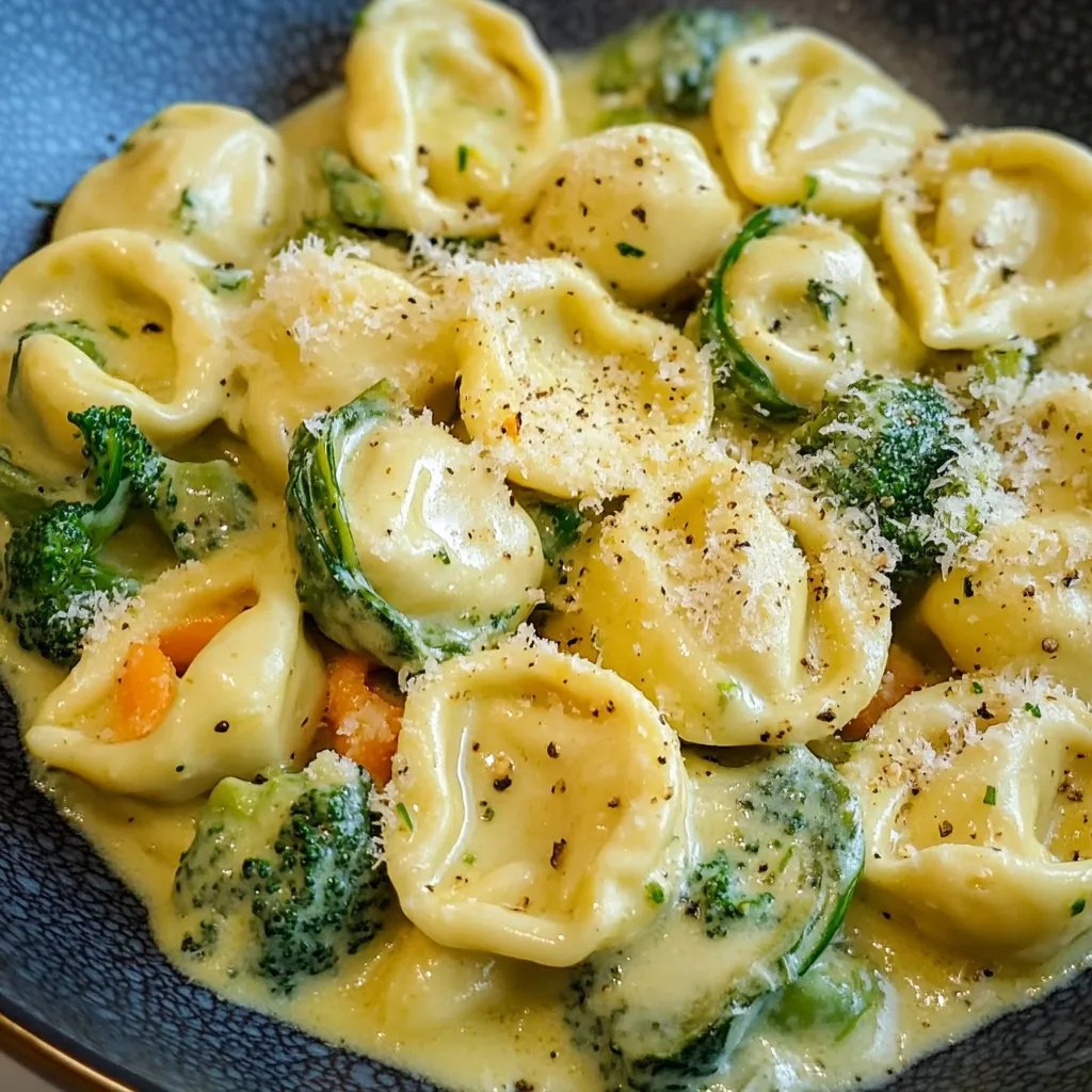 Cremige Gemüse-Tortellini Pfanne