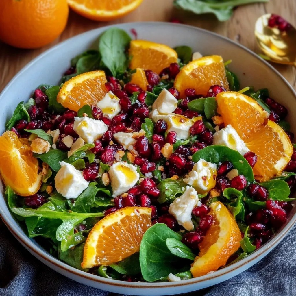 Winterlicher Feldsalat mit Granatapfel und Orange