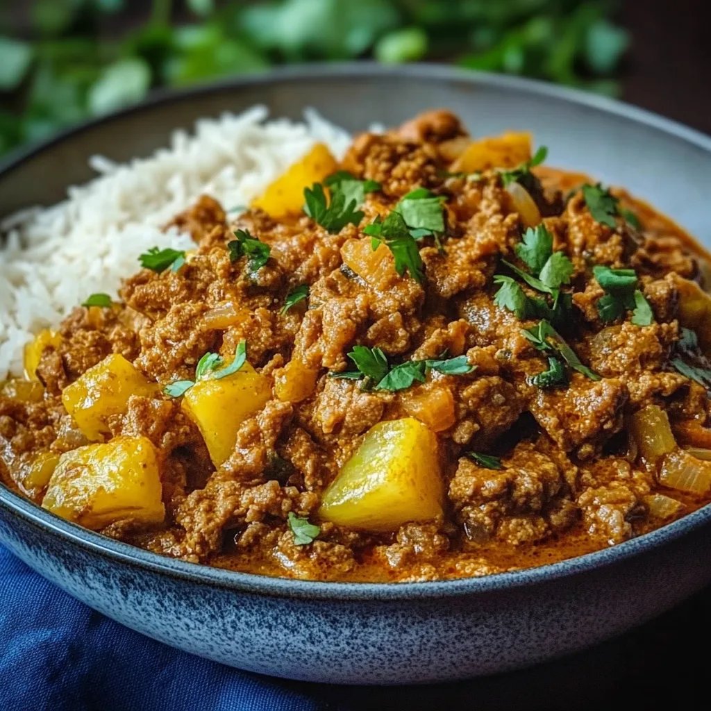 Curryreis mit Hackfleisch