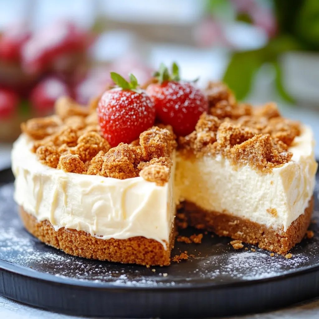 Spekulatius Käsekuchen mit Keksboden, Streuseln und Frischkäse